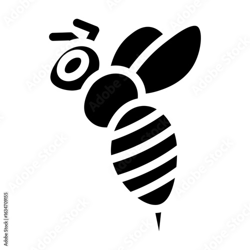 Bee Vector Glyph Icon Design