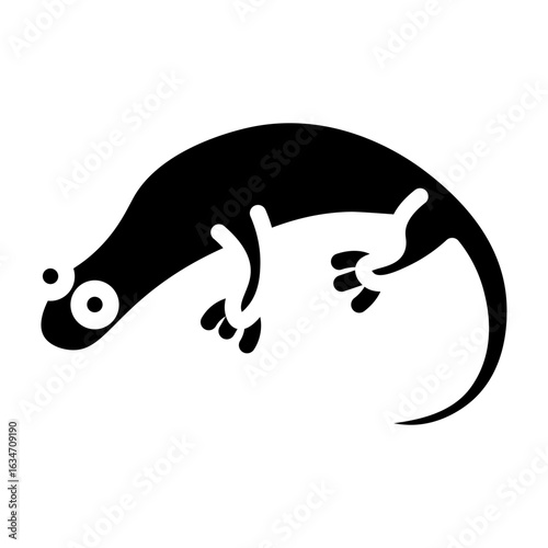 Salamander Vector Glyph Icon Design