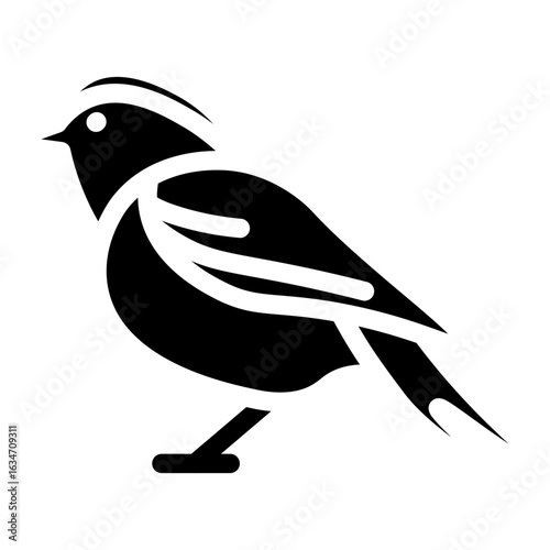 Sparrow Vector Glyph Icon Design