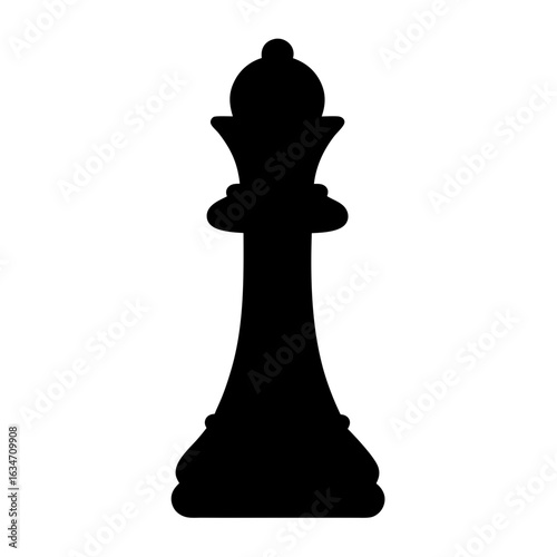 Chess Queen Silhouette Elegant Symbol of Strategy and Power on the Board
