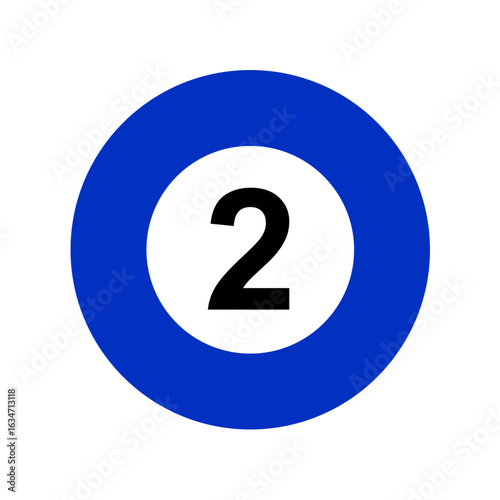 Number two billiard balls image