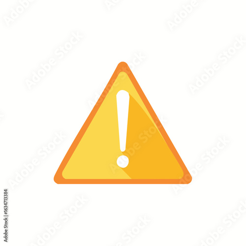 A clean and modern 3D icon of a yellow triangle with a white exclamation mark, representing a warning, caution, or alert. This image is perfect for any design to convey attention or a potential issue.
