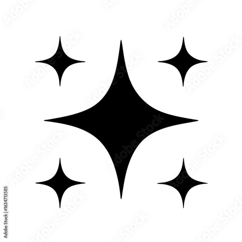 A group of stars depicted with a classic shining appearance effect
