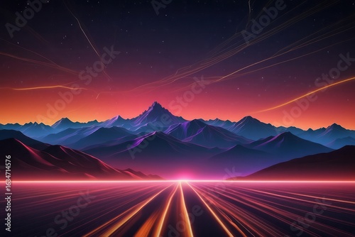 Aesthetic minimalist wallpaper abstract fantastic neon background