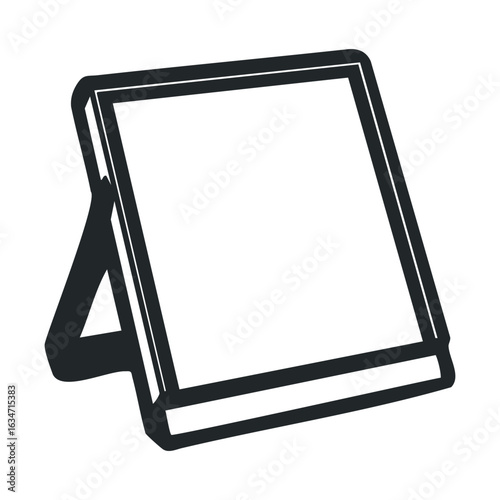 Blank flip chart display on compact tripod stand