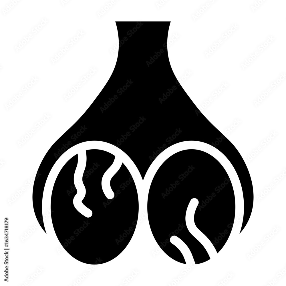 Fototapeta premium Testicles Vector Glyph Icon Design
