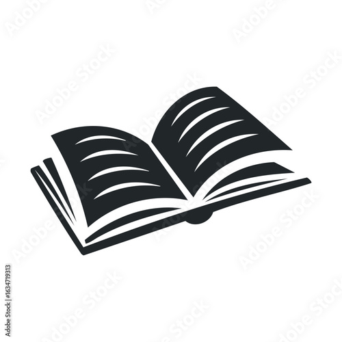 Icon of an opened book with pages fanned out