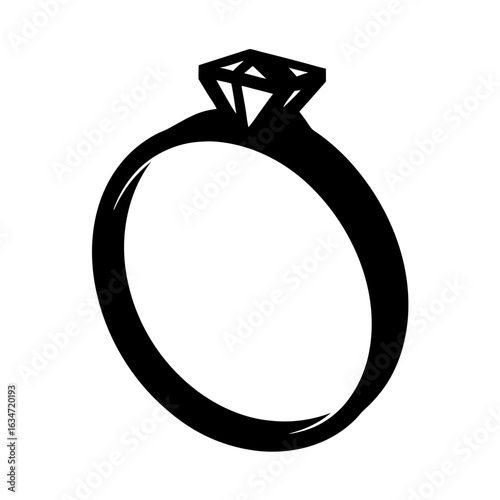 Elegant Black Diamond Engagement Ring Illustrating Commitment and Eternal Love Symbolism