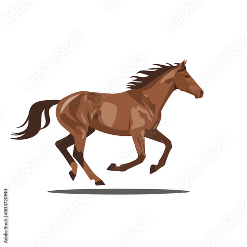  A majestic horse gallops freely, its powerful form a testament to untamed strength, spirit, and wild freedom