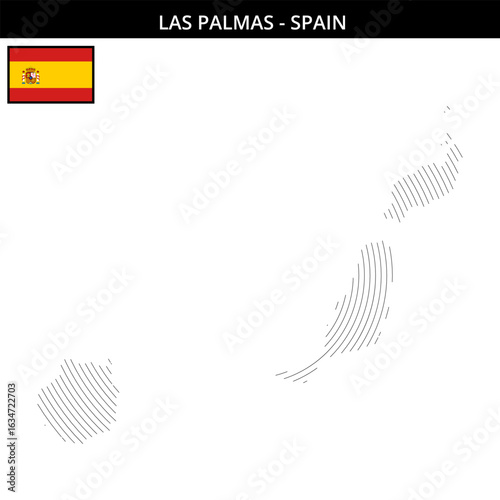 Las Palmas with its beautiful maps and Spain flag