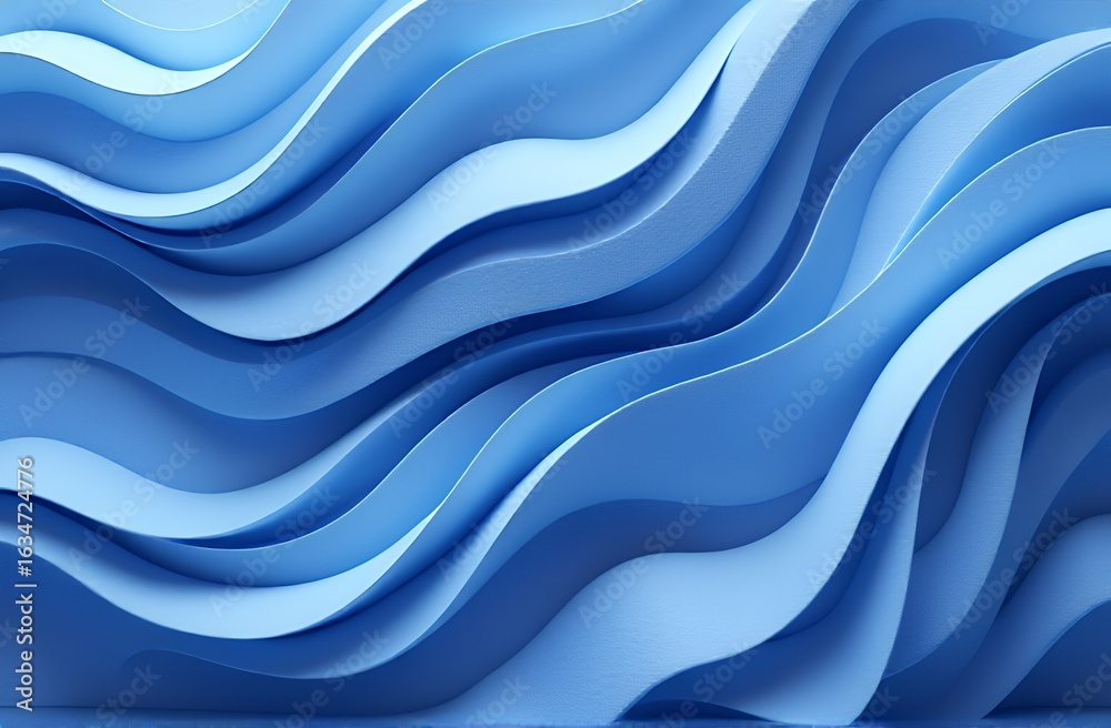 Obraz premium ** Abstract Blue Wave Pattern Background