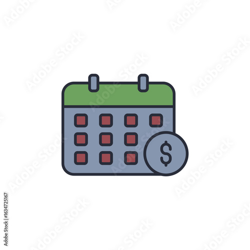 dept repayment icon. linear style sign for mobile concept and web design. Vector icon. Symbol, logo illustration. Vector graphics