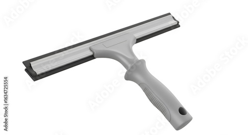 Squeegee Rests Diagonally on Transparent Background, Showing Cleaning Tool for Windows and Glass