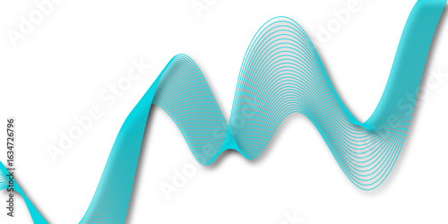 Purple, orange twisted line art pattern. Abstract creative squiggle. Curved lines and waves. Futuristic concept. Colorful luxury background with wave element for frequency track equalizer.