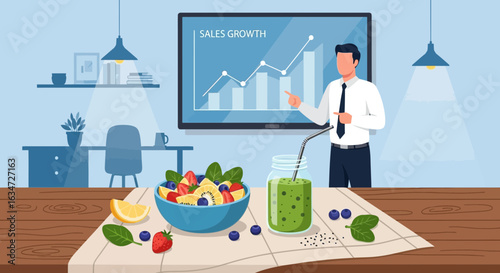 Healthy Business Strategy: Fruits and Smoothie Fueling Success, Presentation Insight