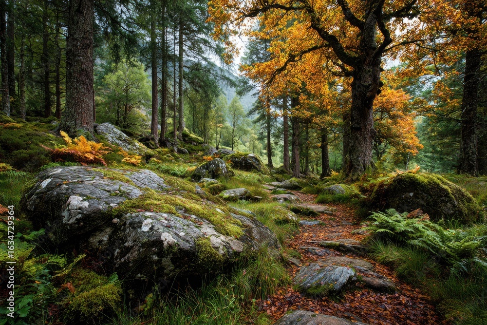 Obraz premium Autumn forest path