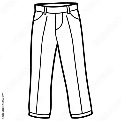 Straight-Leg Pants Vector