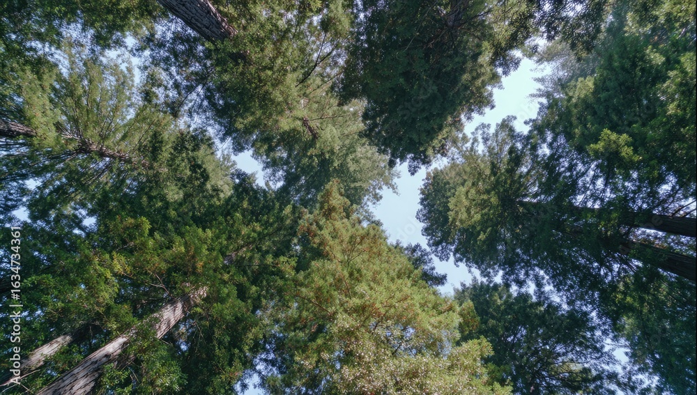 Lush forest canopy viewed from below (1) Lush forest canopy viewed from below (1)