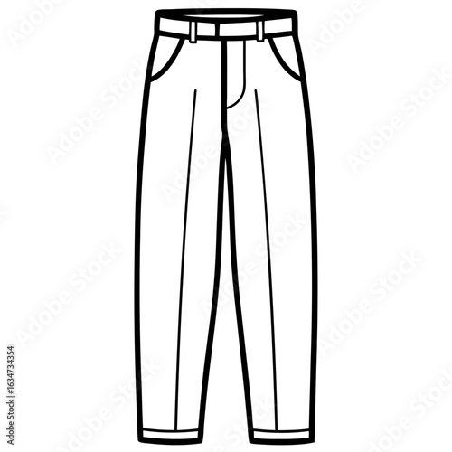 Straight-Leg Pants Vector