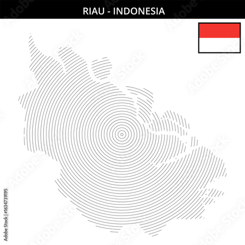 Detailed map of Riau Indonesia highlighting geographical features