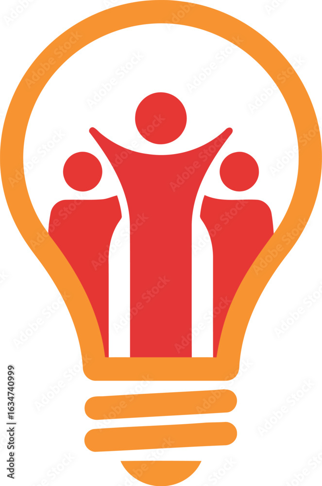 Fototapeta premium Teamwork idea lightbulb