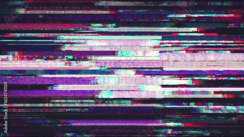 Colorful abstract glitch pattern with seamless transition effects