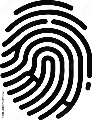 Fingerprint scan for biometric identification and security access to personal data and information