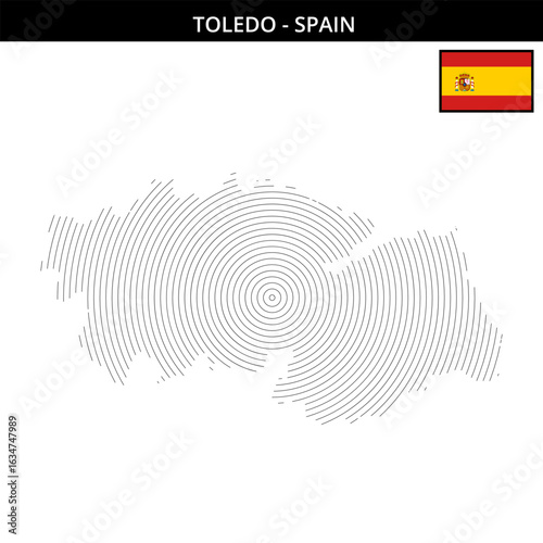 Reconnect with Toledo Spain history with its geographical map