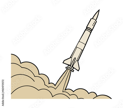 Rocket Launch Illustration
