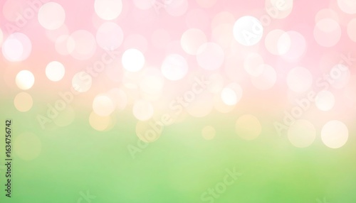 Soft pink and green bokeh background