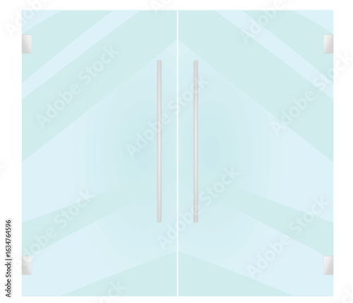 Glass door isolated. vector illustration