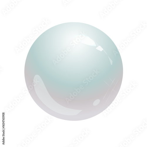 vector illustration of a crystal ball bubble pearl orb
