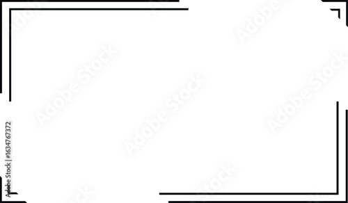 Vector Page border A4 design for project mirror, picture or photo rectangle frames with wavy borders