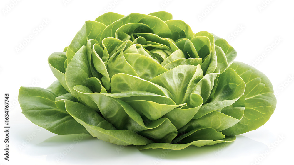 Fototapeta premium Fresh Butter Lettuce Head – Crisp Green Leaves for Healthy Recipes & Salads