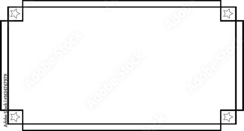 Vector Page border for project. Vector vintage page frame Vector Page black border design for project Gold frame with format. Cover background for your project Vector illustration	