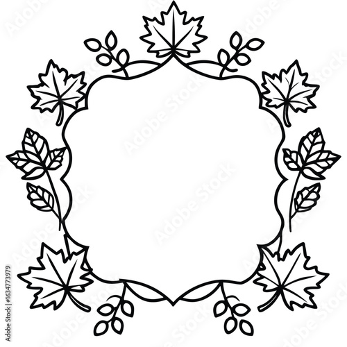 autumn leaves frame