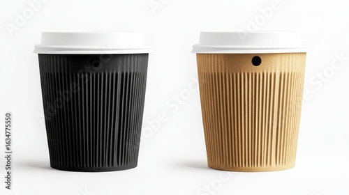 Wallpaper Mural A cardboard coffee cup with a vertically grained kraft paper texture.
 Torontodigital.ca