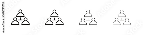 Third party icons in black simple line elements.