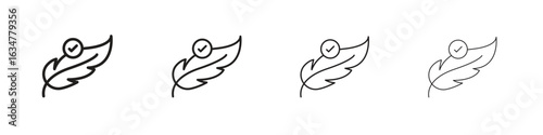 Hypoallergenic tested icons in black simple line elements.