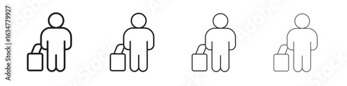 Guest icons in black simple line elements.