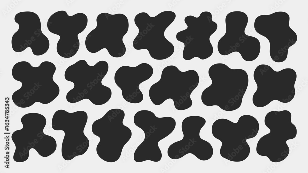 Fototapeta premium Abstract black and white geometric pattern with flowing lines