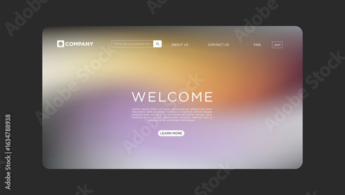 Modern website design with soft pastel colors welcomes visitors to explore content and learn more online