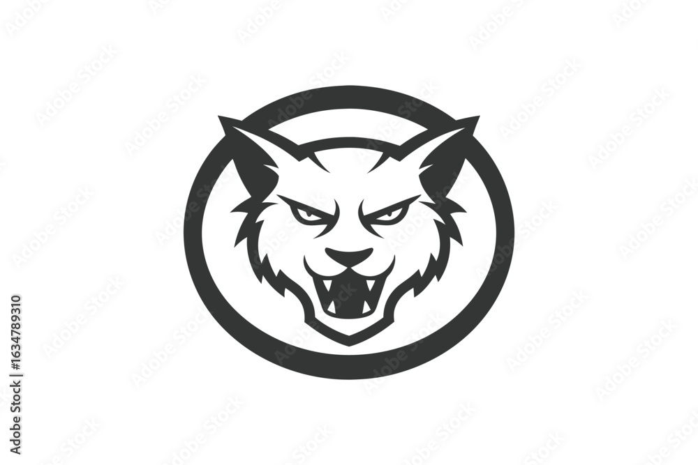 Fototapeta premium tiger head silhouette vector