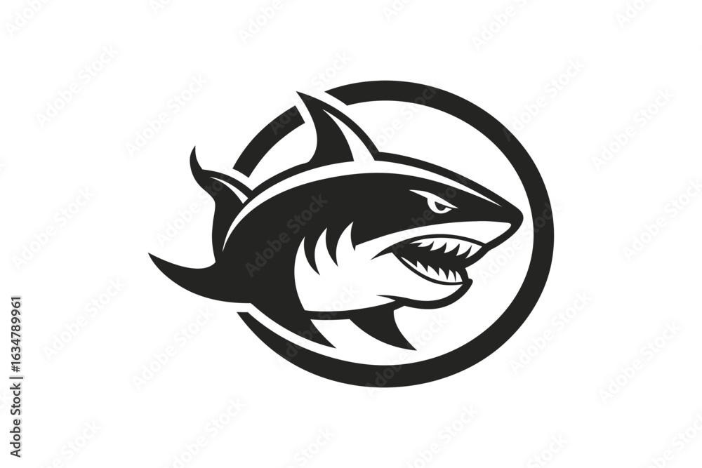 Fototapeta premium shark silhouette vector,