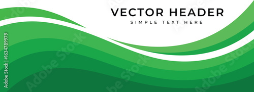 Green Abstract Wave Banner Vector Background