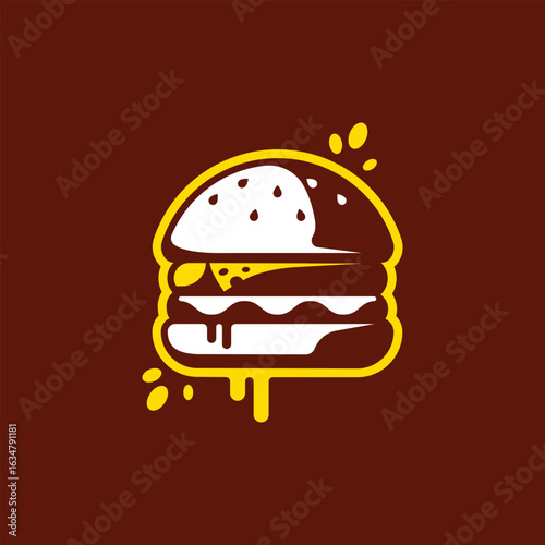 burger abstract logo modern style