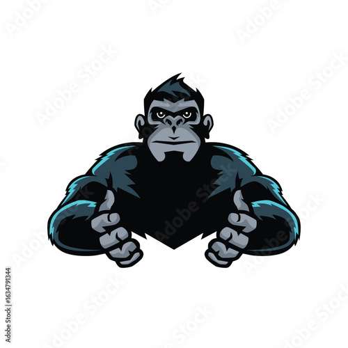 gorilla hands abstract logo modern style