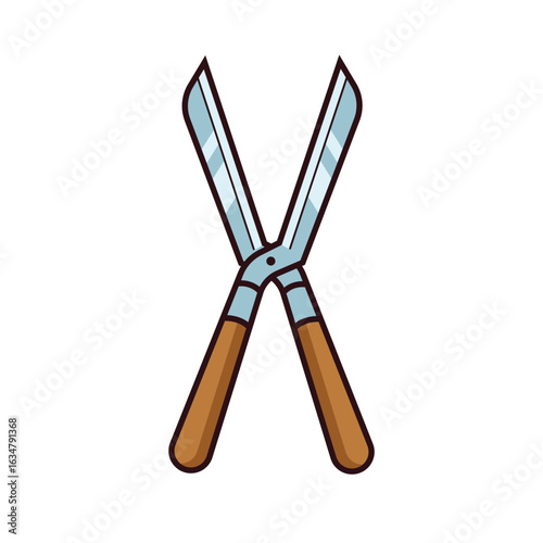 grass shears abstract logo modern style