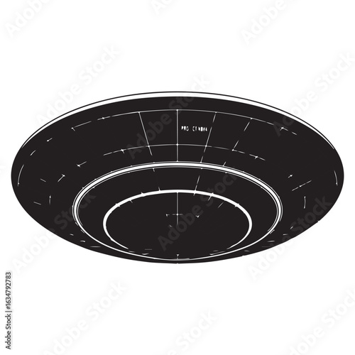 Modern circular flush mount ceiling light fixture with multiple tiers