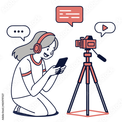 Online Broadcast Illustration

